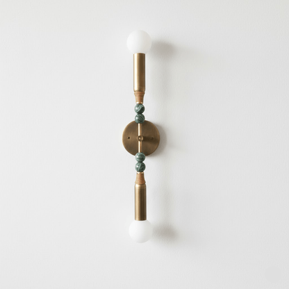 Toam Wandlamp Marmer Messing – Persepolis Geïnspireerd Design met Antique Brass Afwerking 18.9 en 27.6 inch
