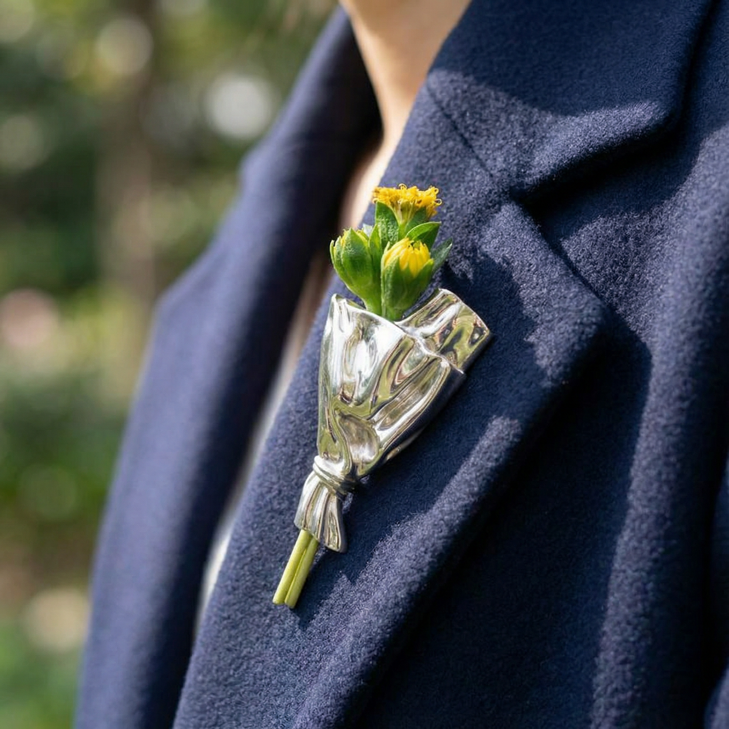 Draagbare Bloemenvaas Broche – Mini Vaasje voor Verse Bloemen