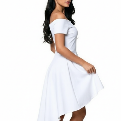 Dames Avondjurk Off-Shoulder High-Lowjurk voor Feesten