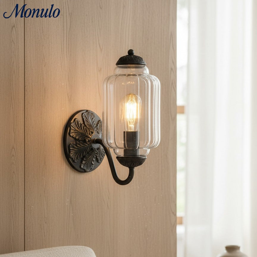 Eloise Vintage Scalloped Milk Glass Wall Sconce - Modern Accent Lighting for Bathroom and Bedroom