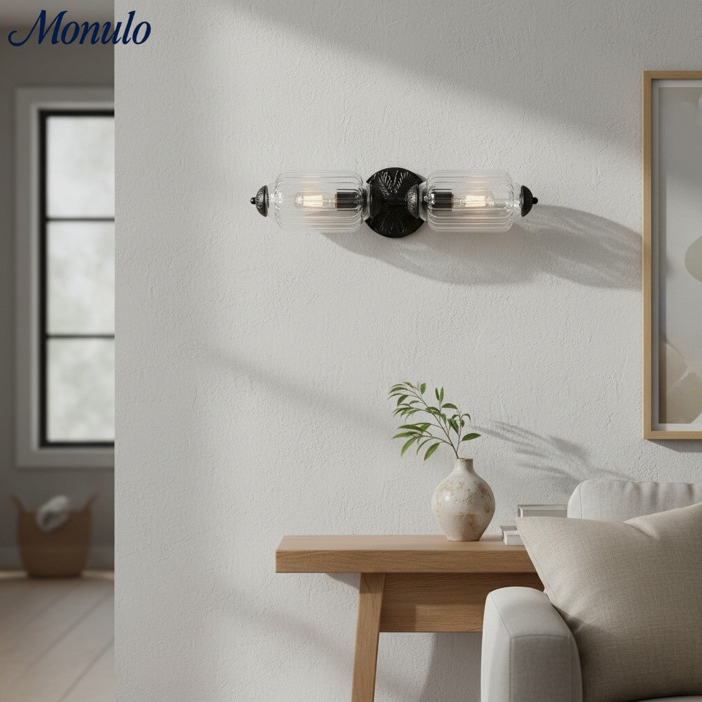 Eloise Vintage Scalloped Milk Glass Wall Sconce - Modern Accent Lighting for Bathroom and Bedroom