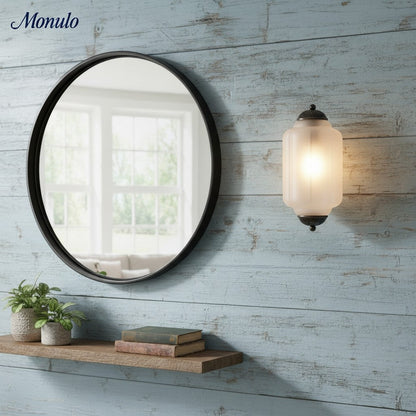 Eloise Vintage Scalloped Milk Glass Wall Sconce - Modern Accent Lighting for Bathroom and Bedroom