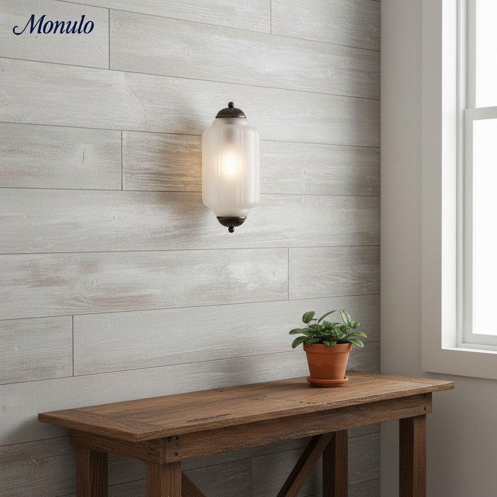 Eloise Vintage Scalloped Milk Glass Wall Sconce - Modern Accent Lighting for Bathroom and Bedroom