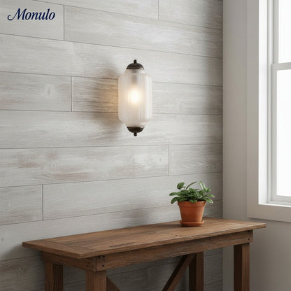 Eloise Vintage Scalloped Milk Glass Wall Sconce - Modern Accent Lighting for Bathroom and Bedroom