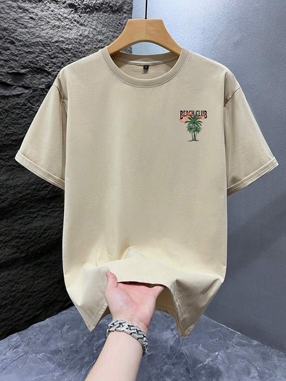 Mintgroen Heren T-shirt Oversized met Print