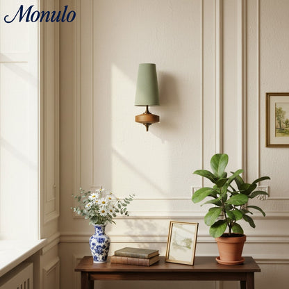 Retro Wandlamp met Stoffen Kap – Vintage Verlichting voor Slaapkamer