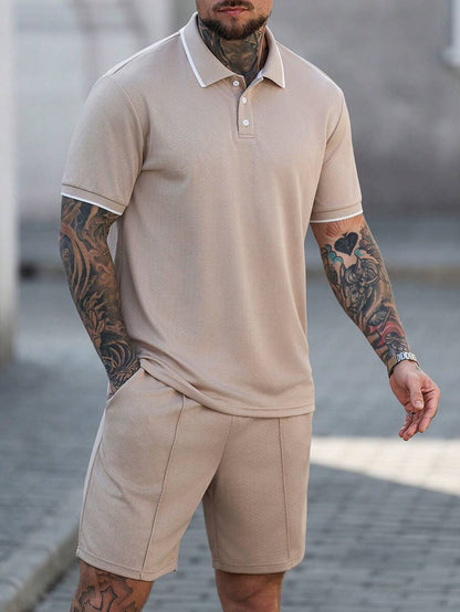 Heren Polo en Shorts Set - Zomerset voor Mannen Relaxed Stijl