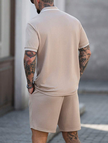 Heren Polo en Shorts Set - Zomerset voor Mannen Relaxed Stijl