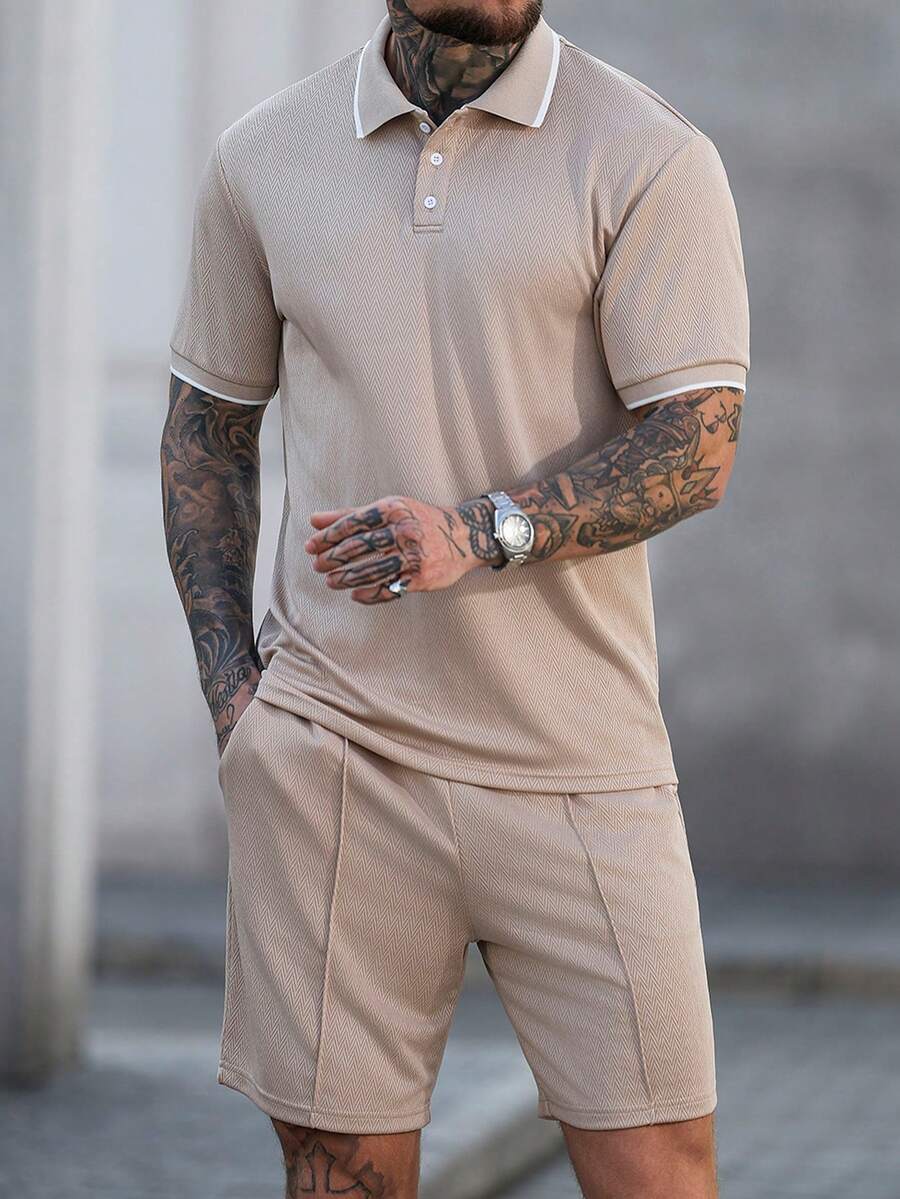 Heren Polo en Shorts Set - Zomerset voor Mannen Relaxed Stijl