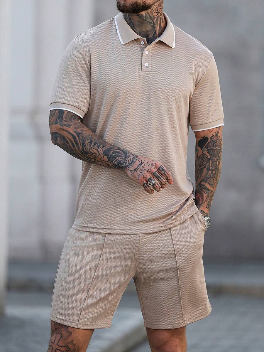 Heren Polo en Shorts Set - Zomerset voor Mannen Relaxed Stijl