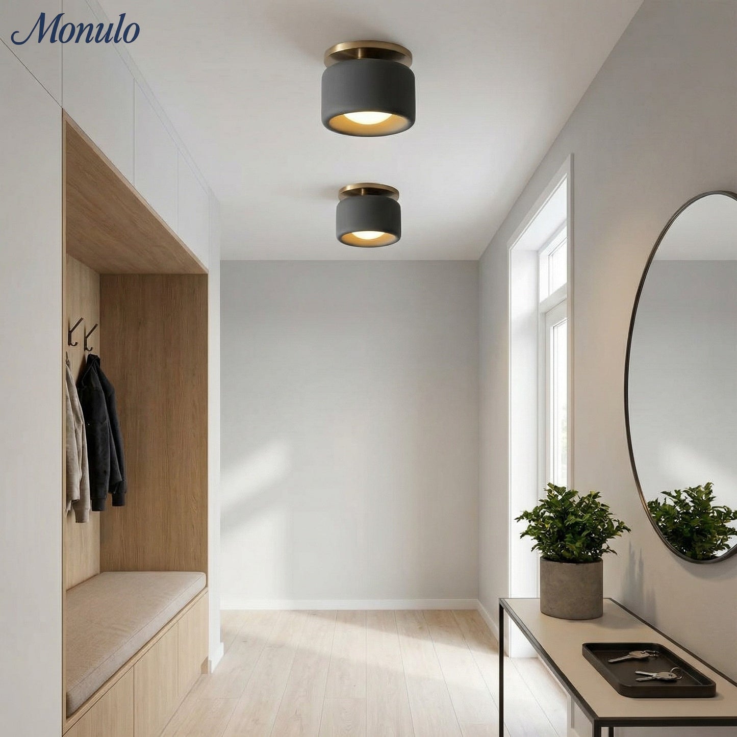 Porselein Plafondlamp Rond Modern – Zachte Sfeerverlichting voor Gang Kantoor Keuken