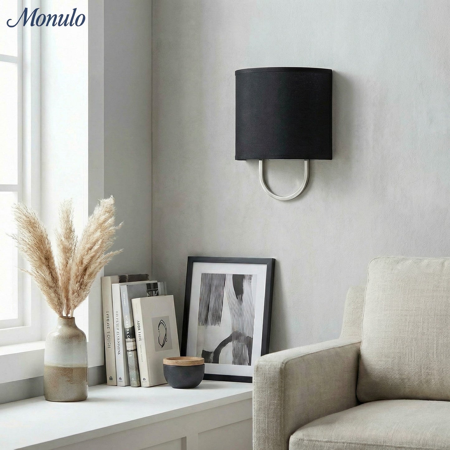 Wandlamp Stoffen Kap – Moderne Slaapkamer Wandverlichting voor Sfeervolle Ambiance