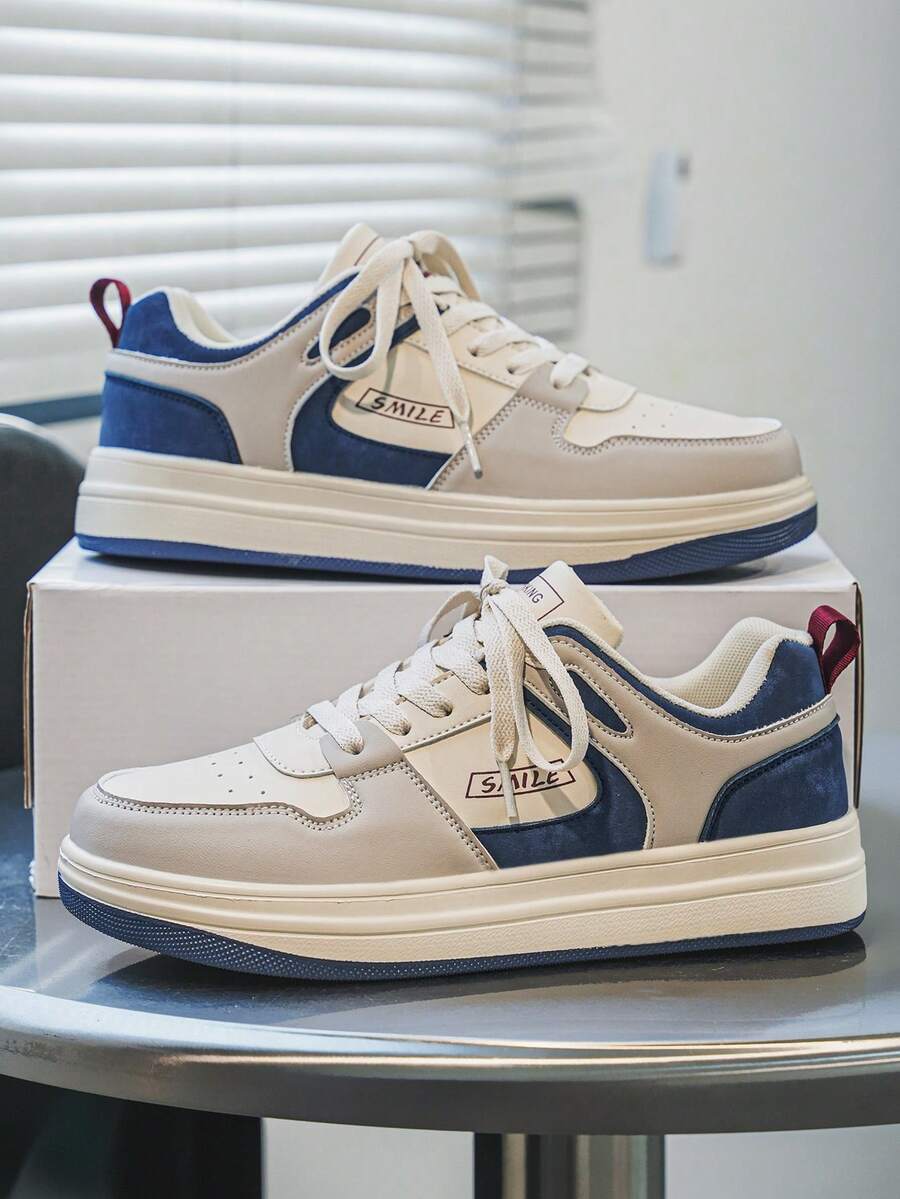 Heren Sneakers Beige Comfortabel Sportief Alledaags