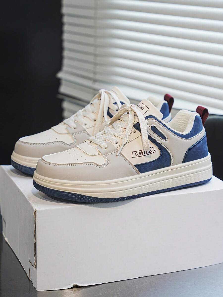 Heren Sneakers Beige Comfortabel Sportief Alledaags
