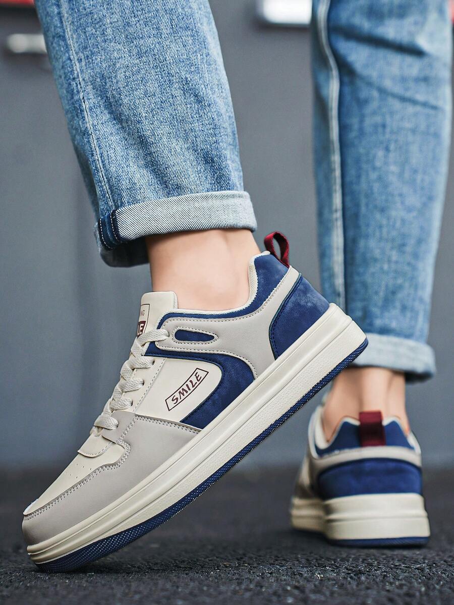 Heren Sneakers Beige Comfortabel Sportief Alledaags