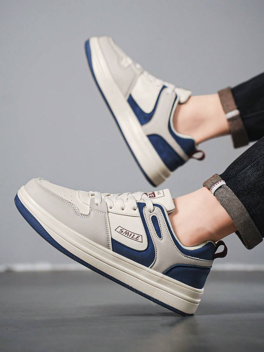 Heren Sneakers Beige Comfortabel Sportief Alledaags