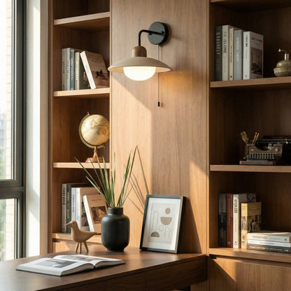 Travertijn Wandlamp Minimalistische Schijf Design Natuursteen Verlichting voor Woonkamer Slaapkamer Gang Moderne Interieur Wandverlichting met Warm Licht