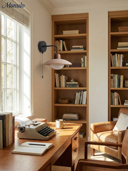 Travertijn Wandlamp Minimalistische Schijf Design Natuursteen Verlichting voor Woonkamer Slaapkamer Gang Moderne Interieur Wandverlichting met Warm Licht