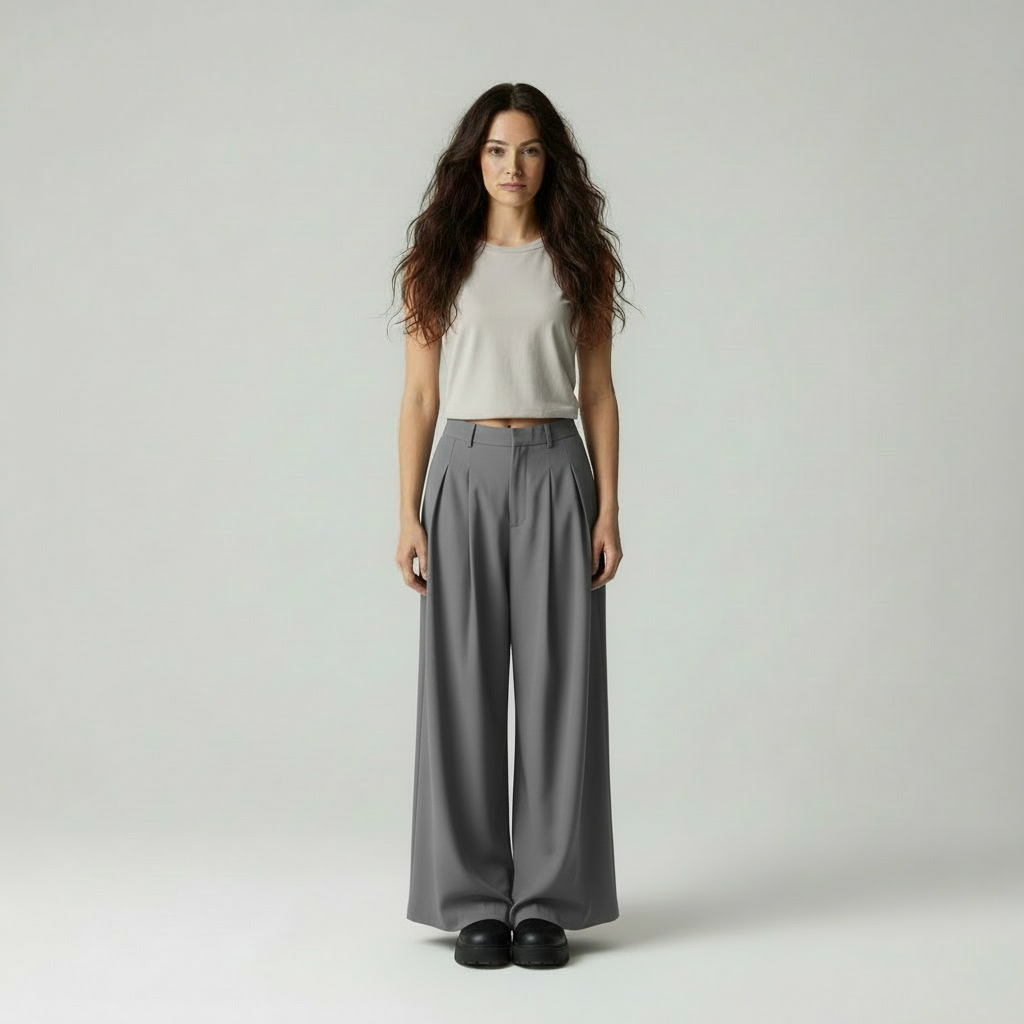 Elegante Wijde Pijpen Broek voor Vrouw Modern Design