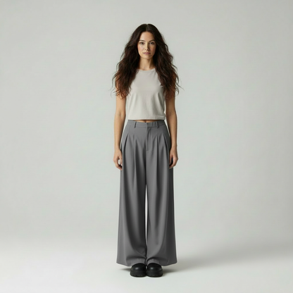 Elegante Wijde Pijpen Broek voor Vrouw Modern Design