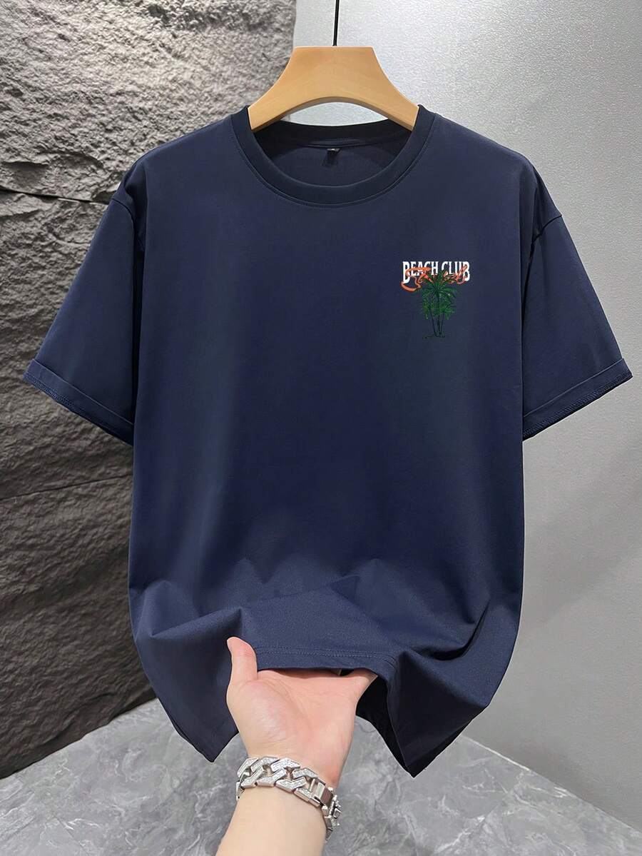 Mintgroen Heren T-shirt Oversized met Print