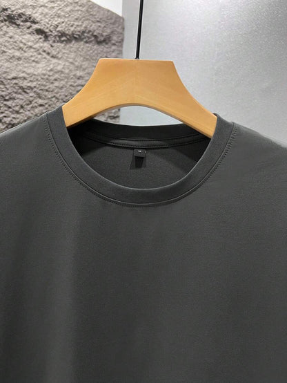 Heren T-shirt Wit met Print Losse Zomerlook