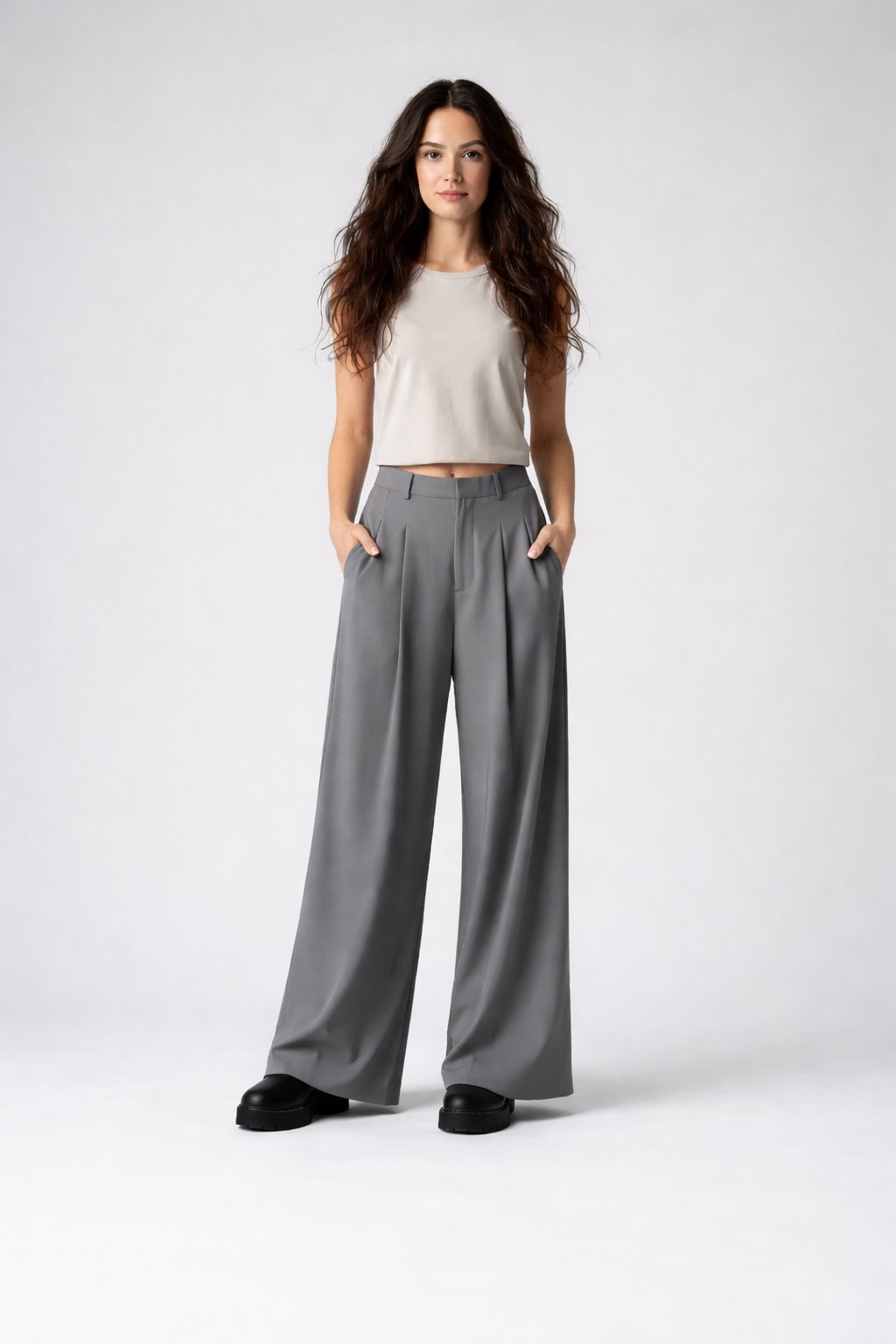 Elegante Wijde Pijpen Broek voor Vrouw Modern Design