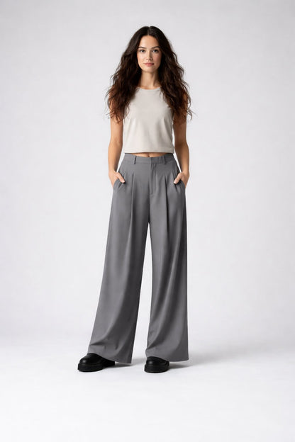 Elegante Wijde Pijpen Broek voor Vrouw Modern Design