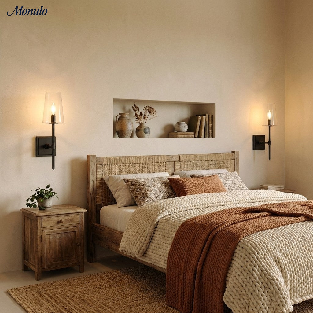 Glazen Wandlamp met Helder Glas – Enkelvoudige tot Drievoudige Configuratie – Elegante Badkamerverlichting