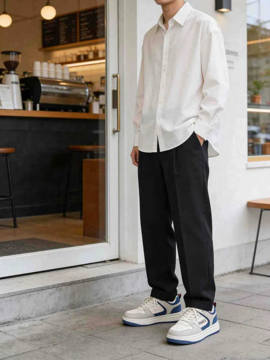 Heren Sneakers Beige Comfortabel Sportief Alledaags