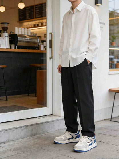 Heren Sneakers Beige Comfortabel Sportief Alledaags