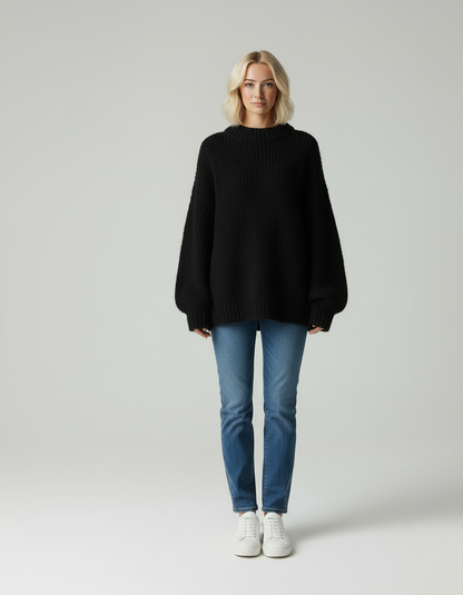 Dames Trui met Balloonmouwen Zacht en Warm