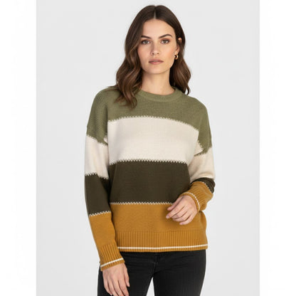 Vrouwen Trui Color Block Design Zacht en Warm