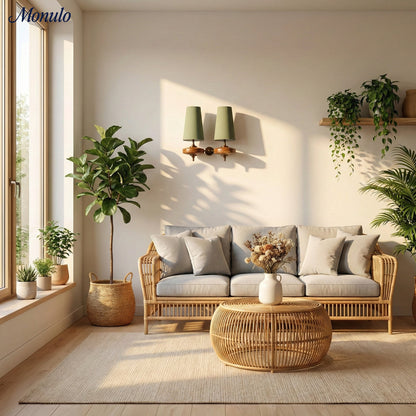 Retro Wandlamp met Stoffen Kap – Vintage Verlichting voor Slaapkamer