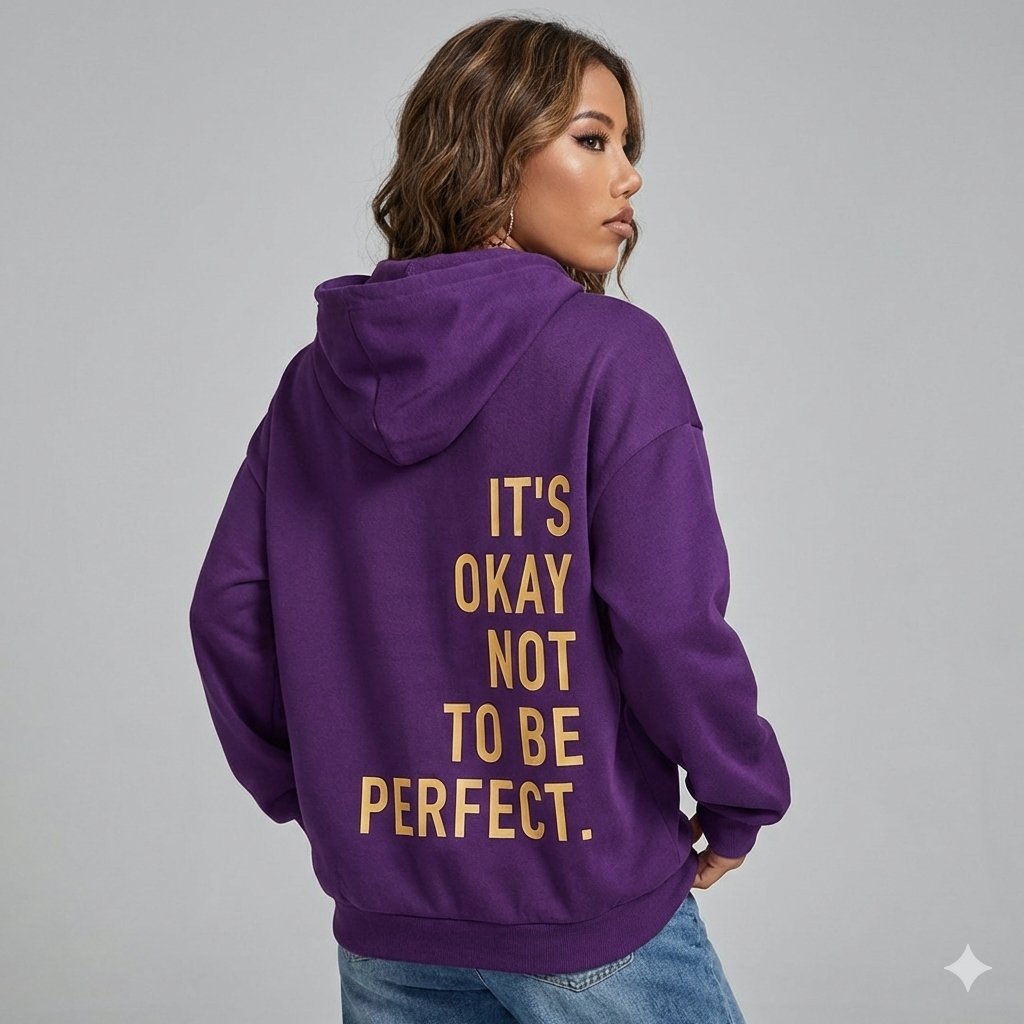 Dames Hoodie met Gouden Motivatie Tekst