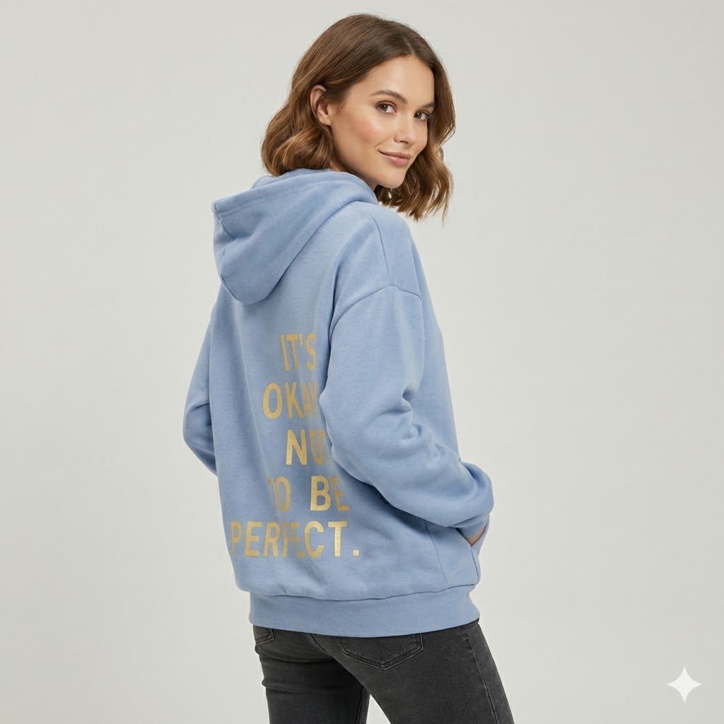 Dames Hoodie met Gouden Motivatie Tekst