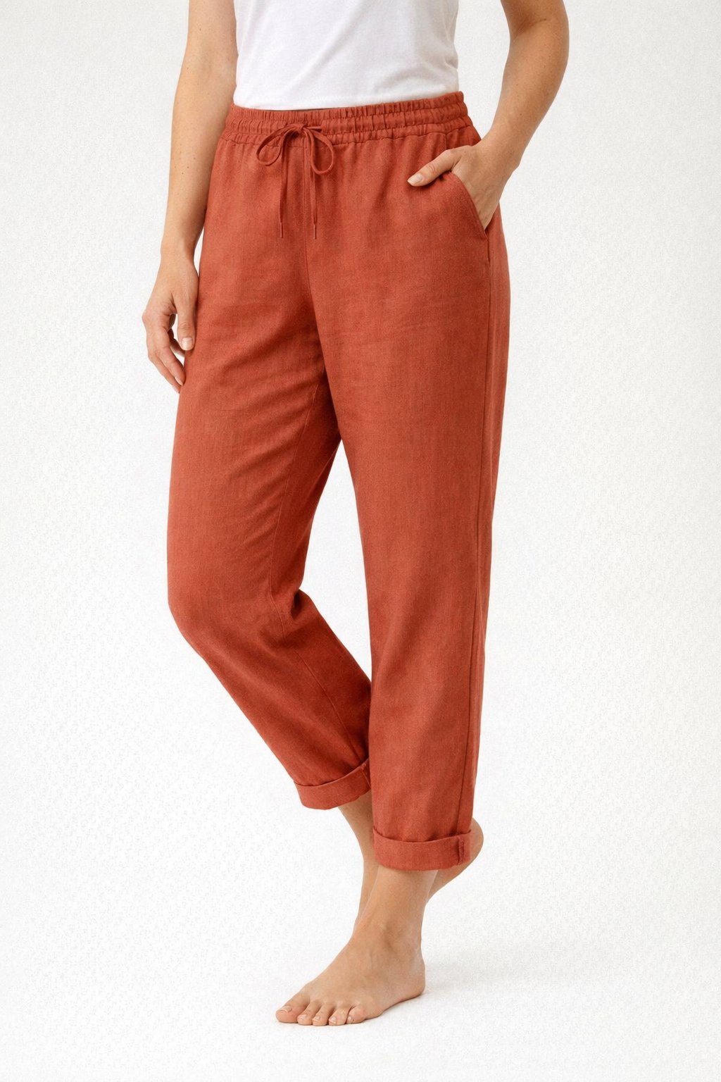 Vrouwen Broek met Trekkoord en Omslagen
