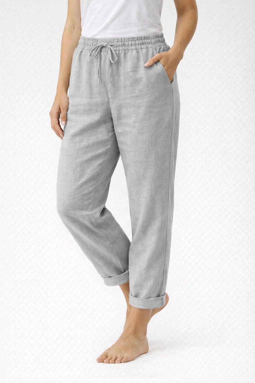 Vrouwen Broek met Trekkoord en Omslagen