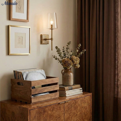 Glazen Wandlamp met Helder Glas – Enkelvoudige tot Drievoudige Configuratie – Elegante Badkamerverlichting