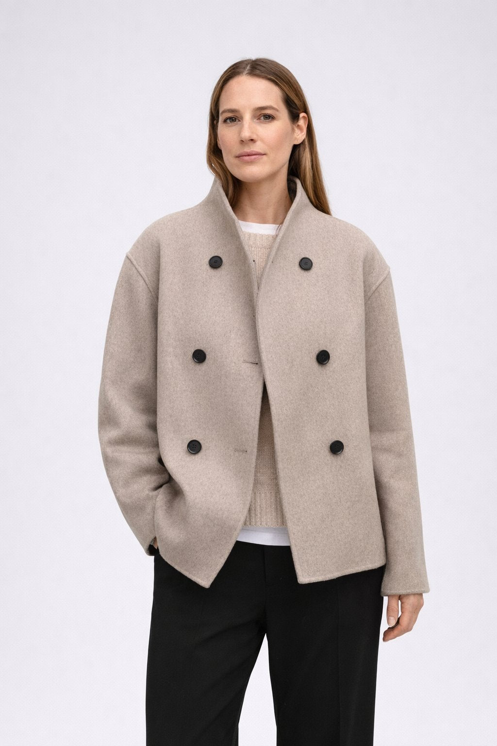 Dames Korte Jas Dubbele Knopen Blazer Stijl - StudioMarella