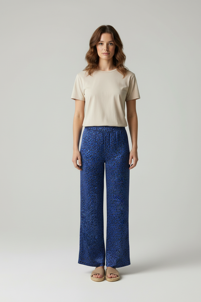 Vrouwen Gebreide Trui en Wijde Broek Set