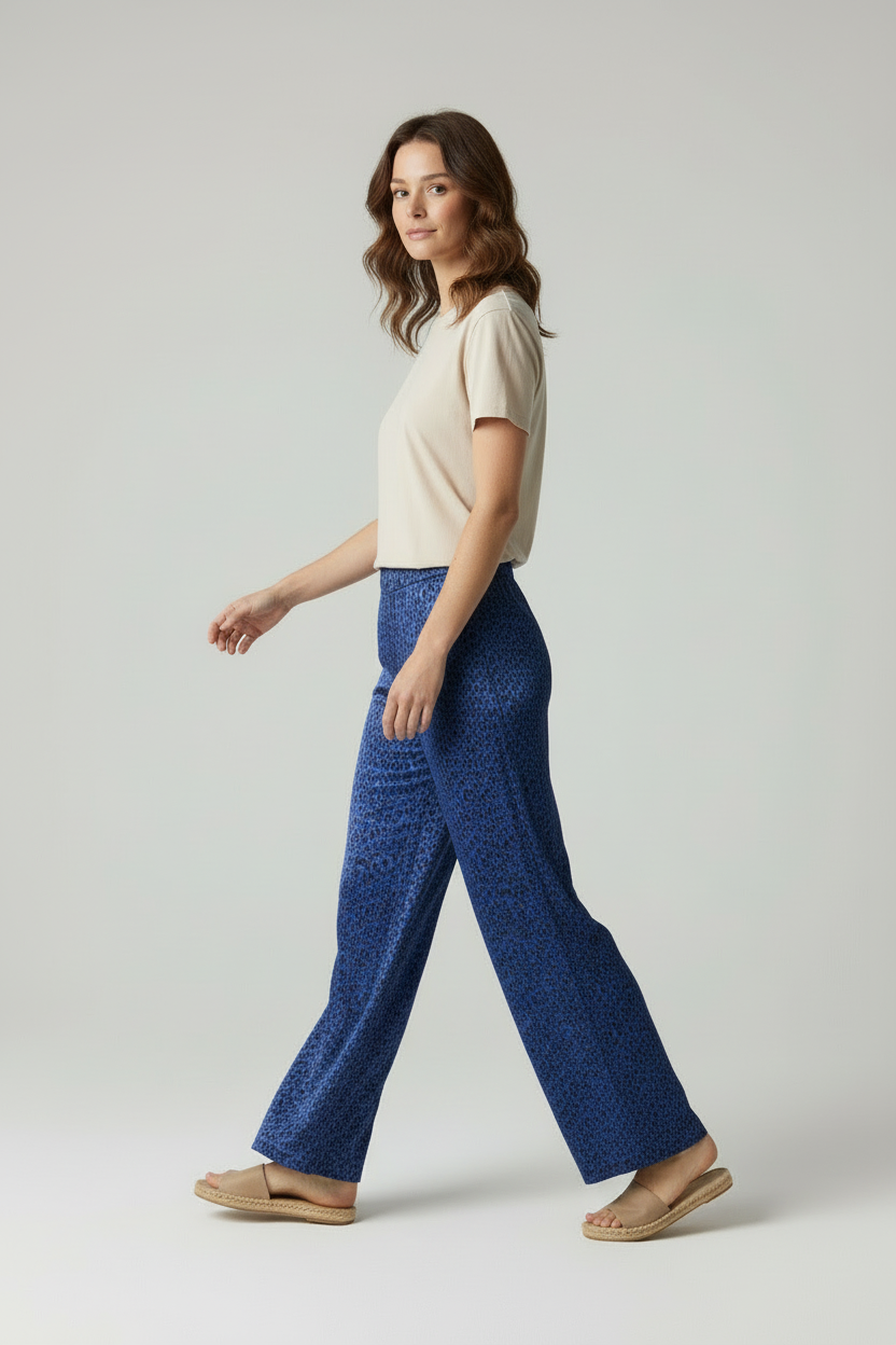 Vrouwen Gebreide Trui en Wijde Broek Set