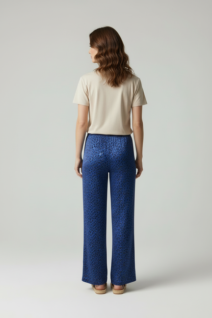 Vrouwen Gebreide Trui en Wijde Broek Set