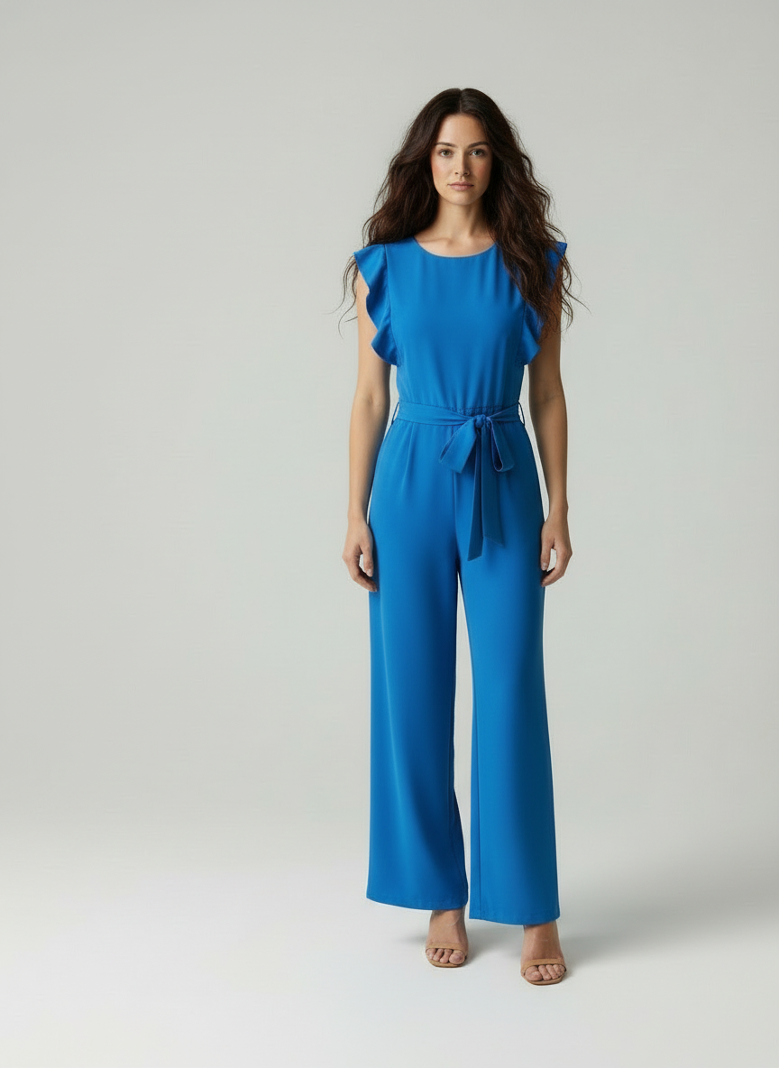 Dames Jumpsuit Elegant met Wijd Cap Mouwen
