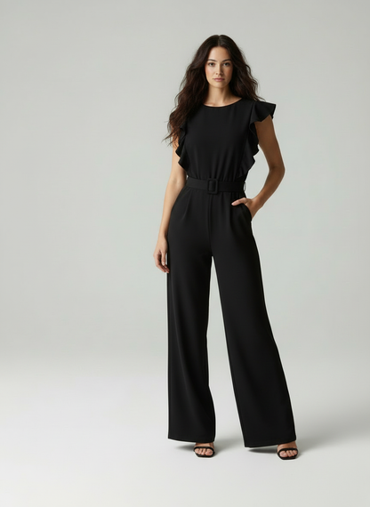 Dames Jumpsuit Elegant met Wijd Cap Mouwen