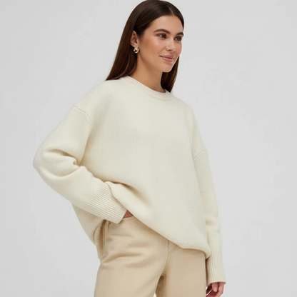 Dames Sweater Oversized Relaxed Fit met Ribbelzoom - StudioMarella