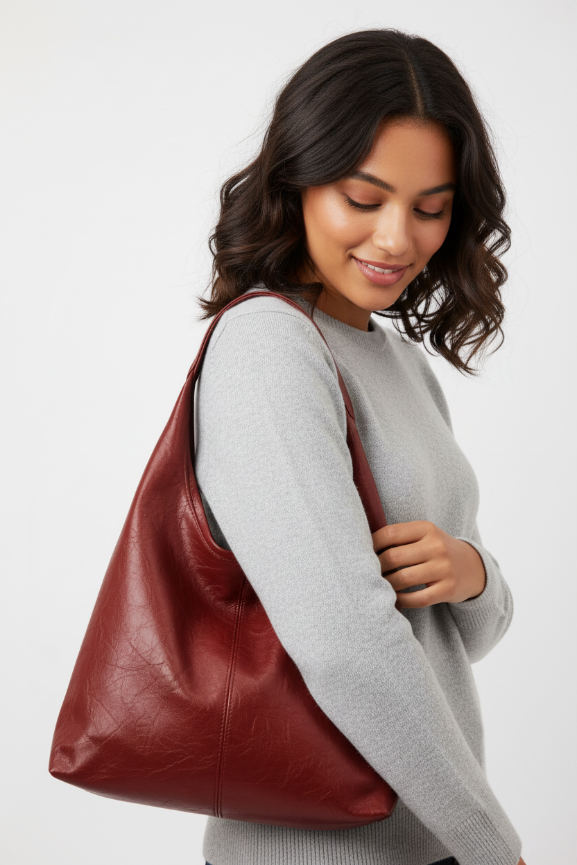Dames Hobo Tas Slouchy Zacht Leren Schouder tas