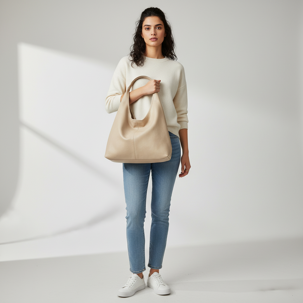 Dames Hobo Tas Slouchy Zacht Leren Schouder tas