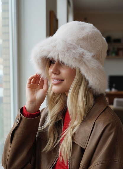 Dames Faux Fur Bucket Pet