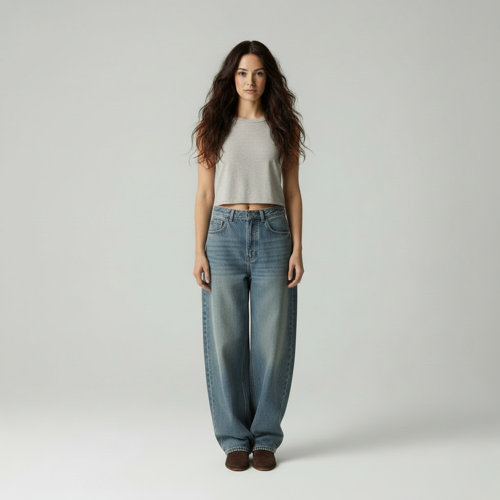 Dames Jeans Wijde Pijpen Comfortabel